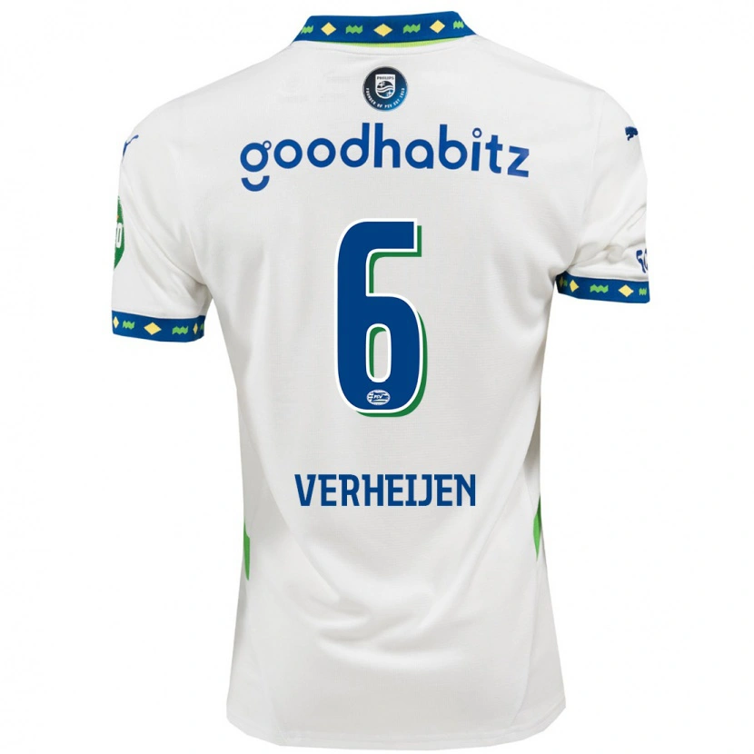 Danxen Kinder Janneke Verheijen #6 Weiß Dunkelblau Ausweichtrikot Trikot 2024/25 T-Shirt