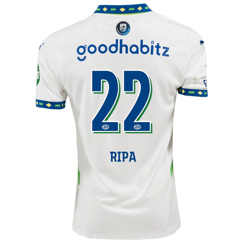Danxen Kinder Chimera Ripa #22 Weiß Dunkelblau Ausweichtrikot Trikot 2024/25 T-Shirt