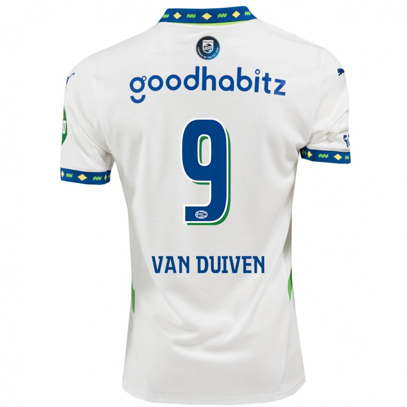 Danxen Kinder Jason Van Duiven #9 Weiß Dunkelblau Ausweichtrikot Trikot 2024/25 T-Shirt