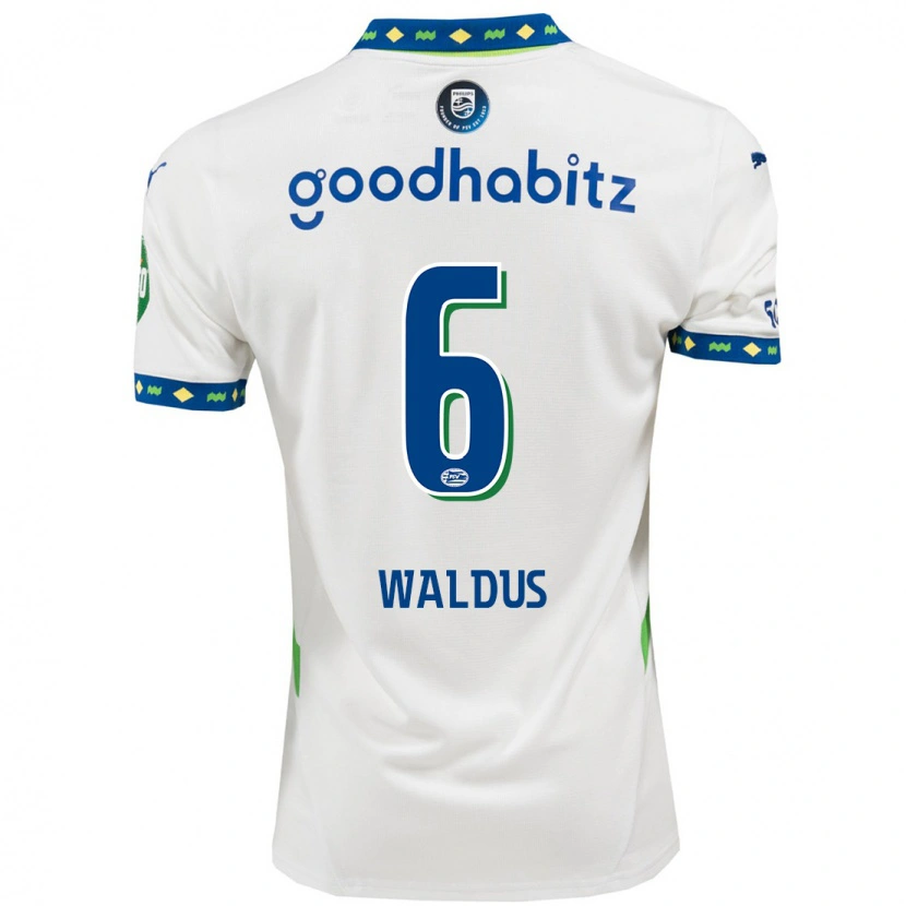 Danxen Kinder Maruschka Waldus #6 Weiß Dunkelblau Ausweichtrikot Trikot 2024/25 T-Shirt