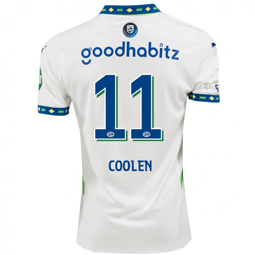 Danxen Kinder Nadia Coolen #11 Weiß Dunkelblau Ausweichtrikot Trikot 2024/25 T-Shirt