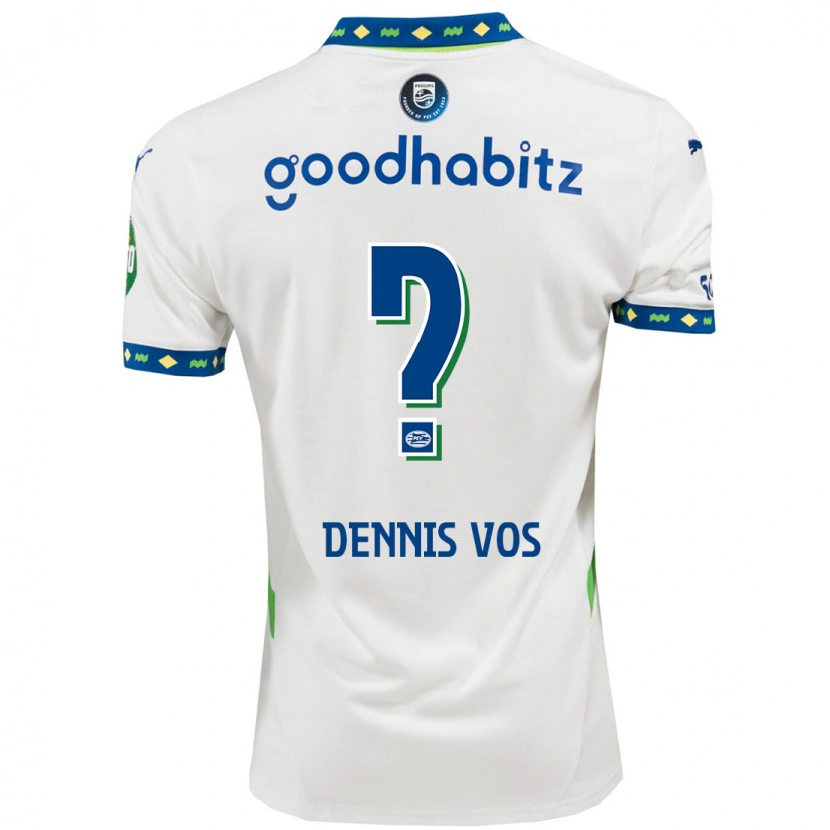 Danxen Kinder Dennis Vos #0 Weiß Dunkelblau Ausweichtrikot Trikot 2024/25 T-Shirt