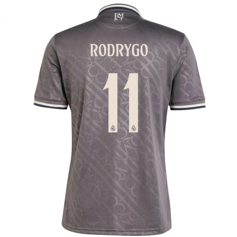 Danxen Kinder Rodrygo #11 Anthrazit Ausweichtrikot Trikot 2024/25 T-Shirt