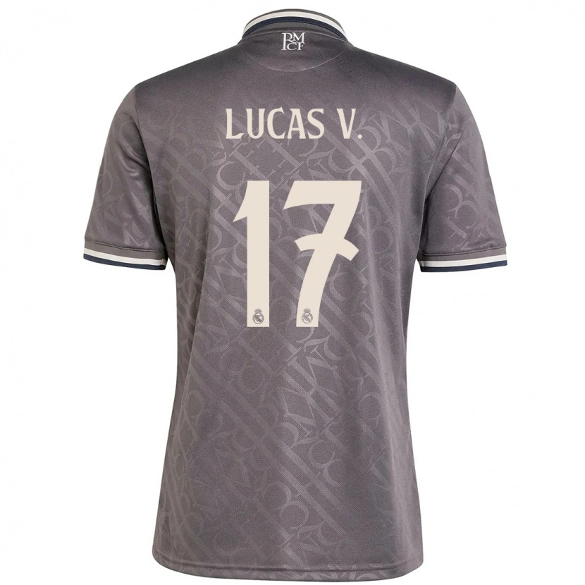 Danxen Kinder Lucas Vázquez #17 Anthrazit Ausweichtrikot Trikot 2024/25 T-Shirt