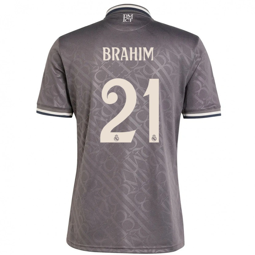 Danxen Kinder Brahim Díaz #21 Anthrazit Ausweichtrikot Trikot 2024/25 T-Shirt