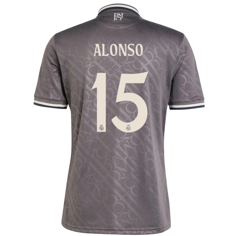 Danxen Kinder Borja Alonso #15 Anthrazit Ausweichtrikot Trikot 2024/25 T-Shirt