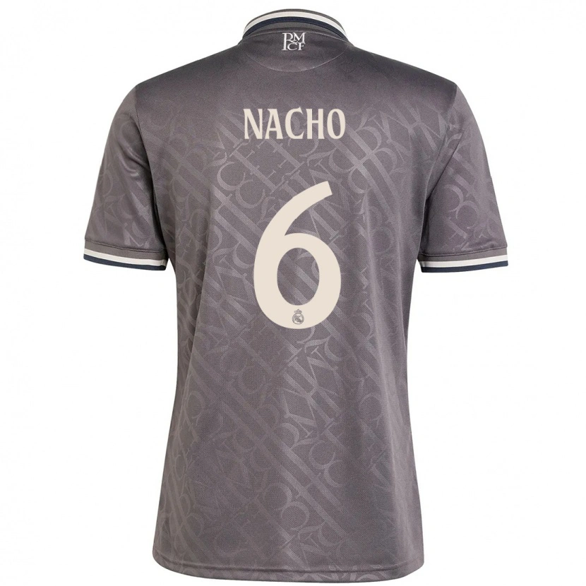 Danxen Kinder Nacho Fernández #6 Anthrazit Ausweichtrikot Trikot 2024/25 T-Shirt