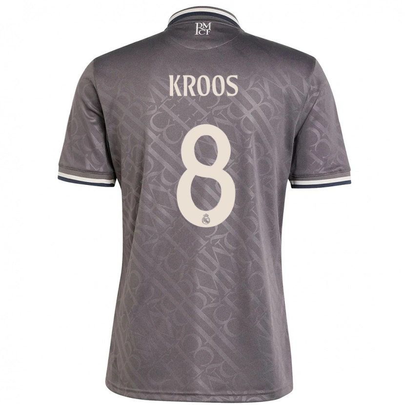 Danxen Kinder Toni Kroos #8 Anthrazit Ausweichtrikot Trikot 2024/25 T-Shirt