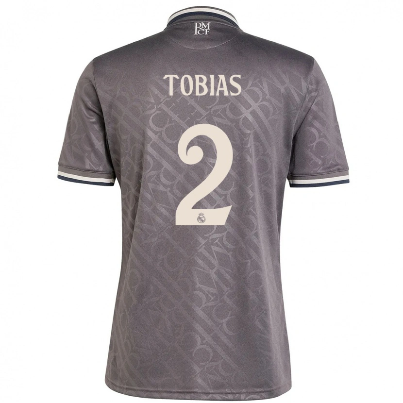 Danxen Kinder Vinícius Tobias #2 Anthrazit Ausweichtrikot Trikot 2024/25 T-Shirt
