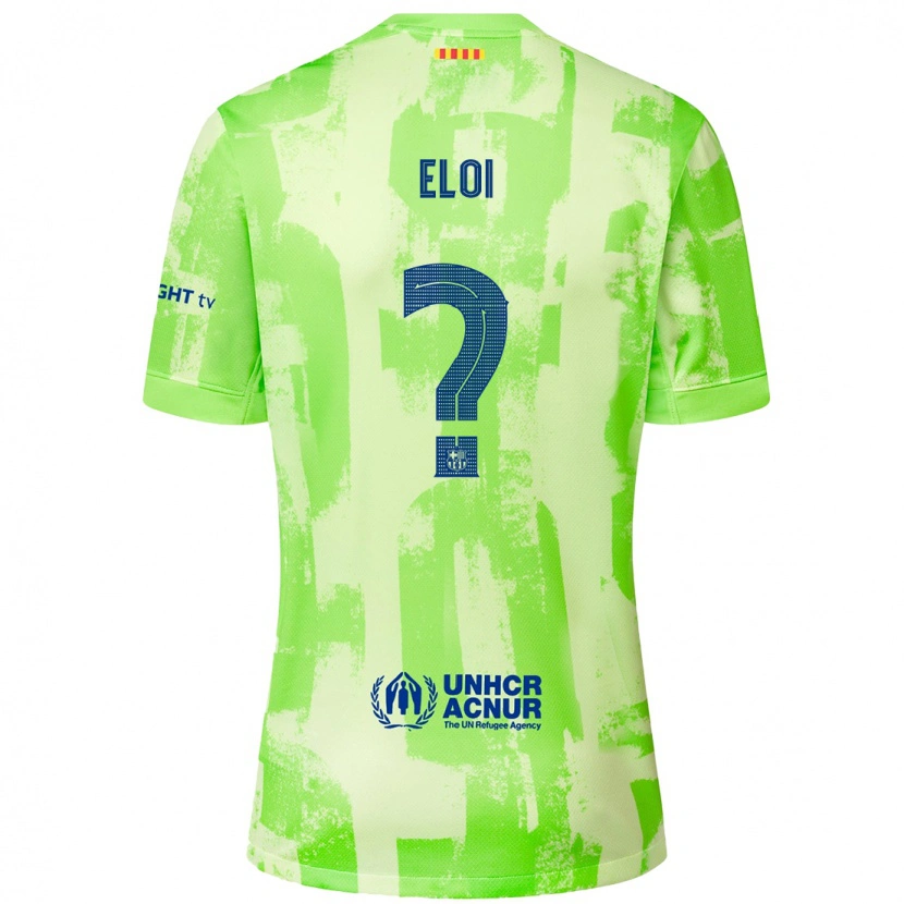 Danxen Kinder Eloi Gómez #0 Limettengrün Ausweichtrikot Trikot 2024/25 T-Shirt