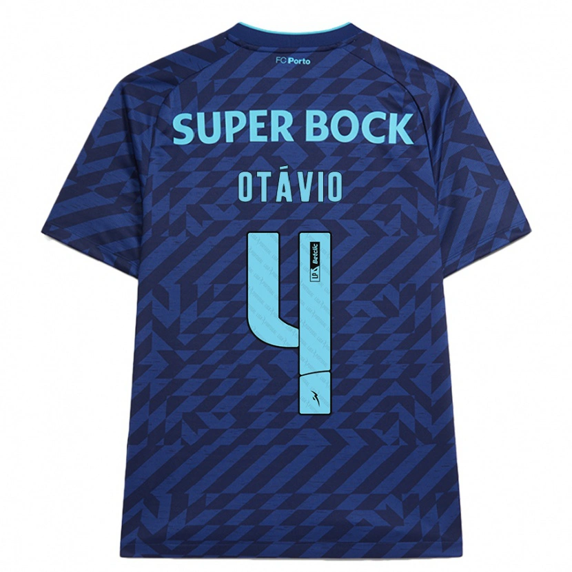 Danxen Kinder Otávio #4 Marineblau Ausweichtrikot Trikot 2024/25 T-Shirt