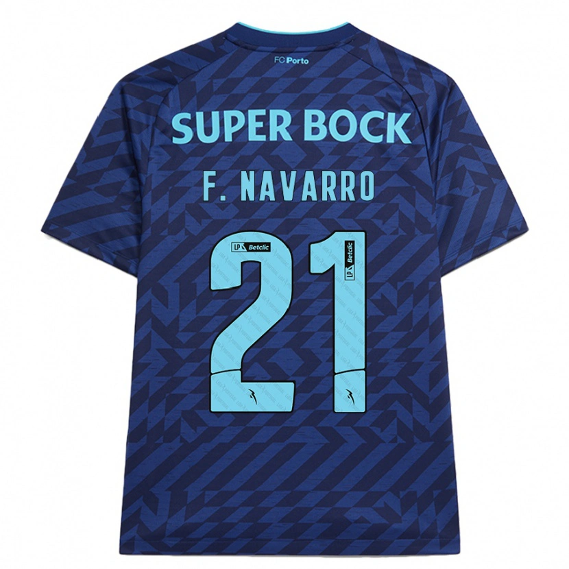 Danxen Kinder Fran Navarro #21 Marineblau Ausweichtrikot Trikot 2024/25 T-Shirt