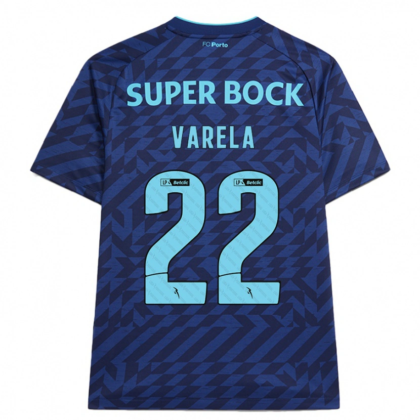 Danxen Kinder Alan Varela #22 Marineblau Ausweichtrikot Trikot 2024/25 T-Shirt