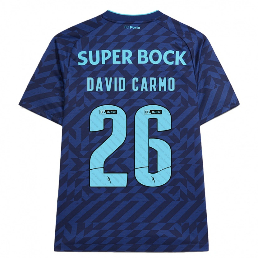 Danxen Kinder David Carmo #26 Marineblau Ausweichtrikot Trikot 2024/25 T-Shirt