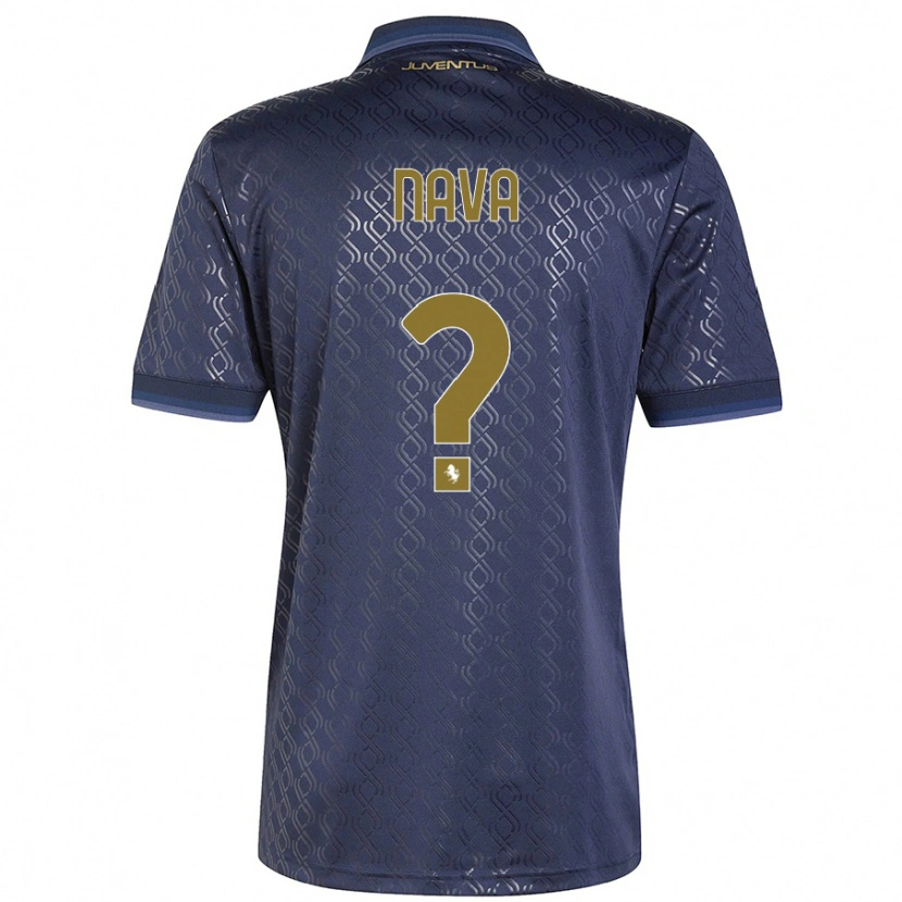 Danxen Kinder Sebastiano Nava #0 Marineblau Ausweichtrikot Trikot 2024/25 T-Shirt
