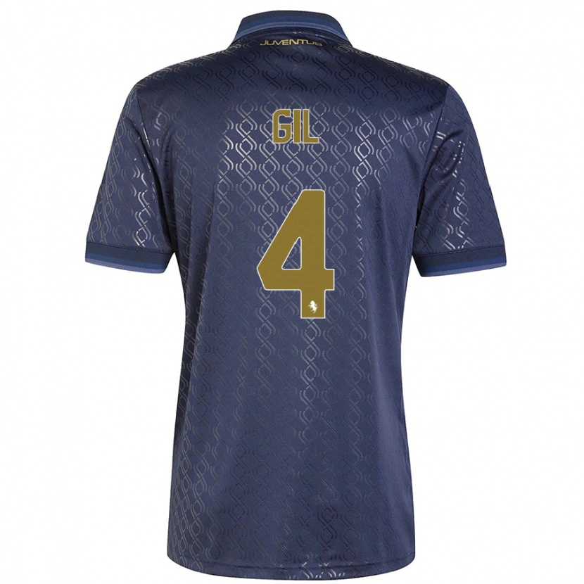 Danxen Kinder Javier Gil #4 Marineblau Ausweichtrikot Trikot 2024/25 T-Shirt