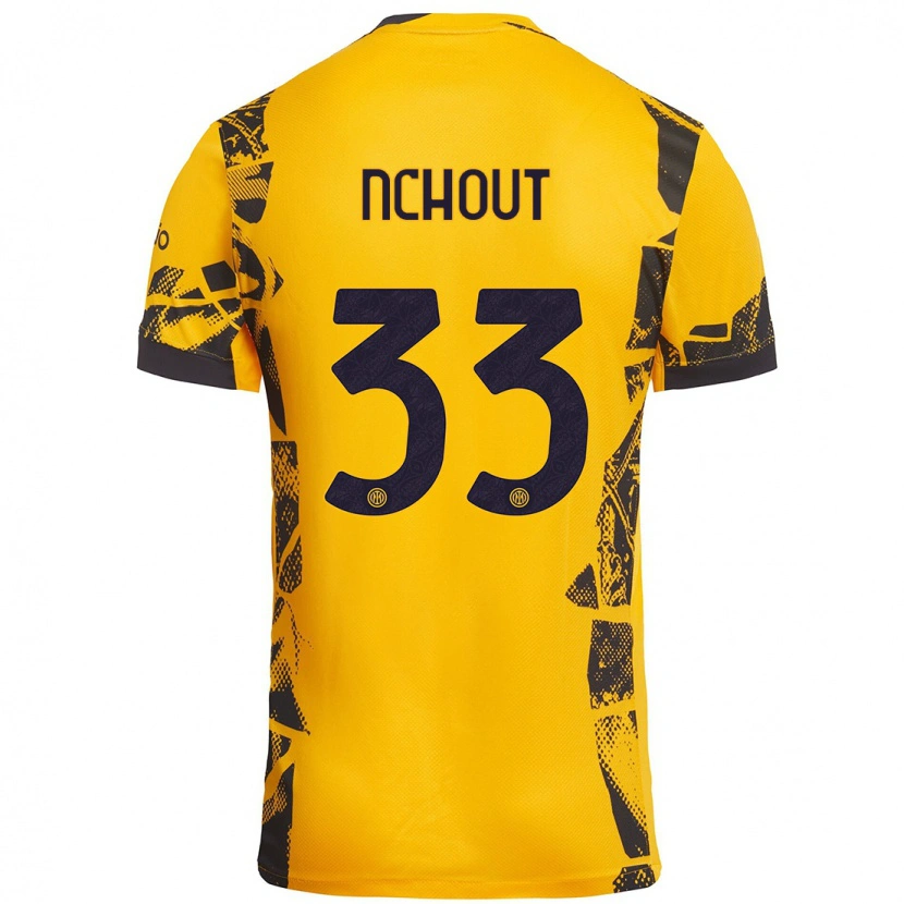 Danxen Kinder Ajara Nchout #33 Gold Schwarz Ausweichtrikot Trikot 2024/25 T-Shirt