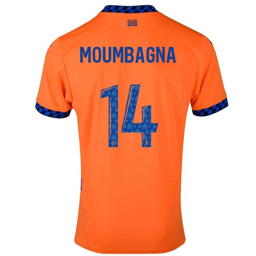 Danxen Kinder Faris Moumbagna #14 Orange Dunkelblau Ausweichtrikot Trikot 2024/25 T-Shirt
