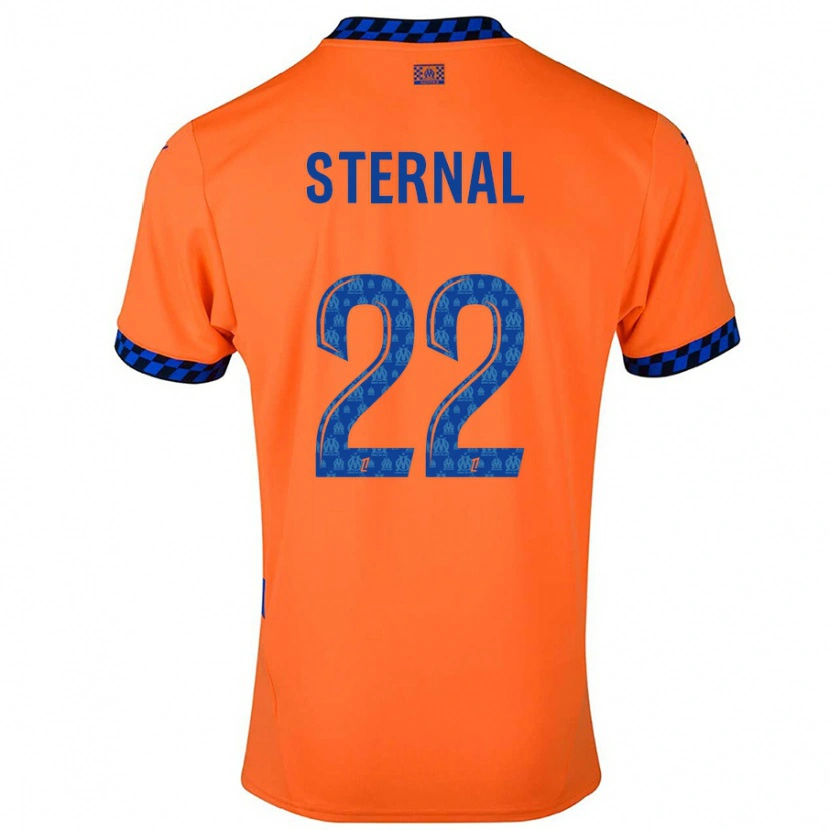 Danxen Kinder Enzo Sternal #22 Orange Dunkelblau Ausweichtrikot Trikot 2024/25 T-Shirt