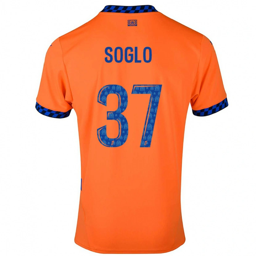 Danxen Kinder Emran Soglo #37 Orange Dunkelblau Ausweichtrikot Trikot 2024/25 T-Shirt