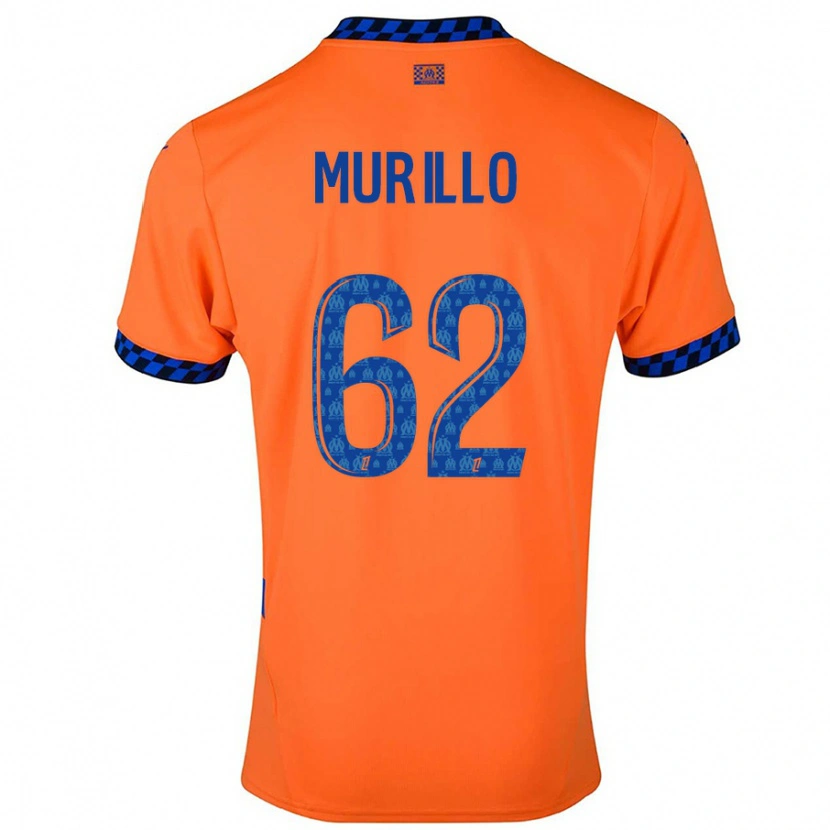 Danxen Kinder Amir Murillo #62 Orange Dunkelblau Ausweichtrikot Trikot 2024/25 T-Shirt