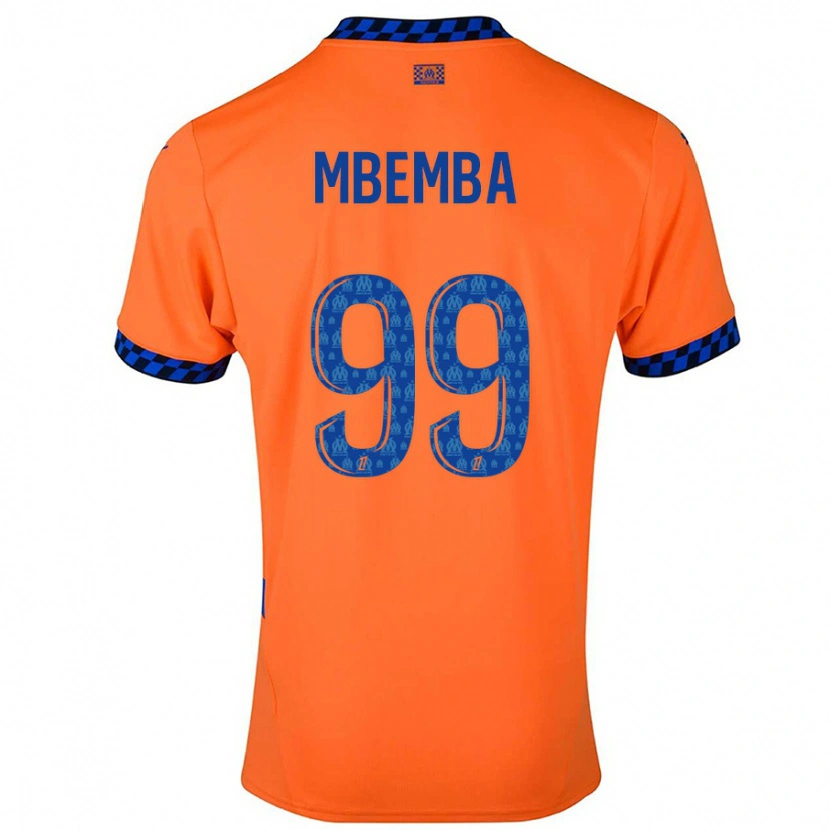 Danxen Kinder Chancel Mbemba #99 Orange Dunkelblau Ausweichtrikot Trikot 2024/25 T-Shirt