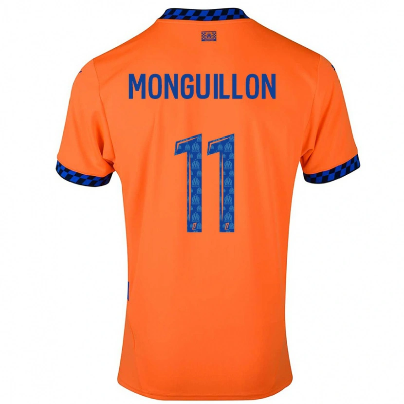 Danxen Kinder Coralie Monguillon #11 Orange Dunkelblau Ausweichtrikot Trikot 2024/25 T-Shirt