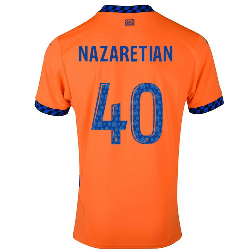 Danxen Kinder Manuel Nazaretian #40 Orange Dunkelblau Ausweichtrikot Trikot 2024/25 T-Shirt
