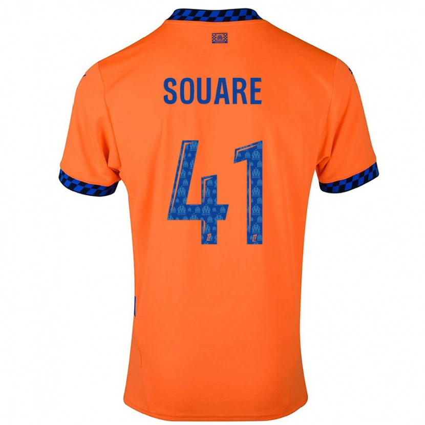 Danxen Kinder Cheick Souare #41 Orange Dunkelblau Ausweichtrikot Trikot 2024/25 T-Shirt