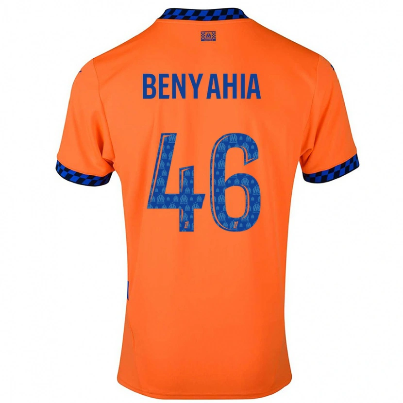 Danxen Kinder Aylan Benyahia-Tani #46 Orange Dunkelblau Ausweichtrikot Trikot 2024/25 T-Shirt