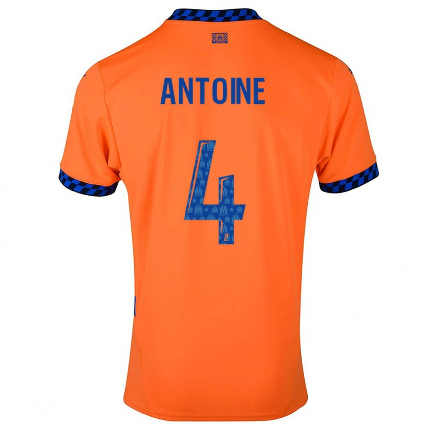 Danxen Kinder Maud Antoine #4 Orange Dunkelblau Ausweichtrikot Trikot 2024/25 T-Shirt