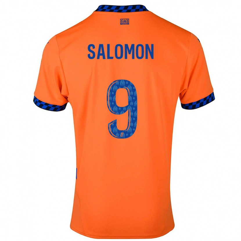 Danxen Kinder Maeva Salomon #9 Orange Dunkelblau Ausweichtrikot Trikot 2024/25 T-Shirt