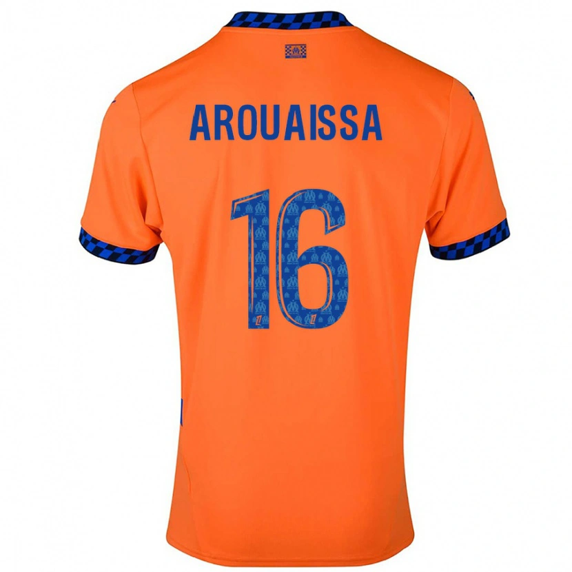 Danxen Kinder Ines Arouaissa #16 Orange Dunkelblau Ausweichtrikot Trikot 2024/25 T-Shirt