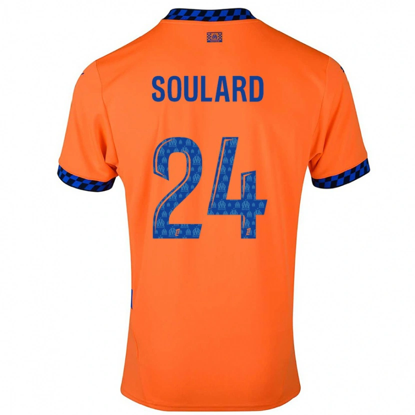 Danxen Kinder Amandine Soulard #24 Orange Dunkelblau Ausweichtrikot Trikot 2024/25 T-Shirt