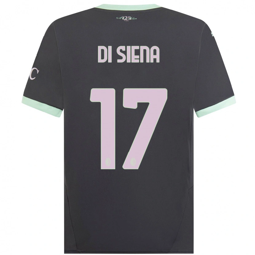 Danxen Kinder Andrea Di Siena #17 Grau Ausweichtrikot Trikot 2024/25 T-Shirt
