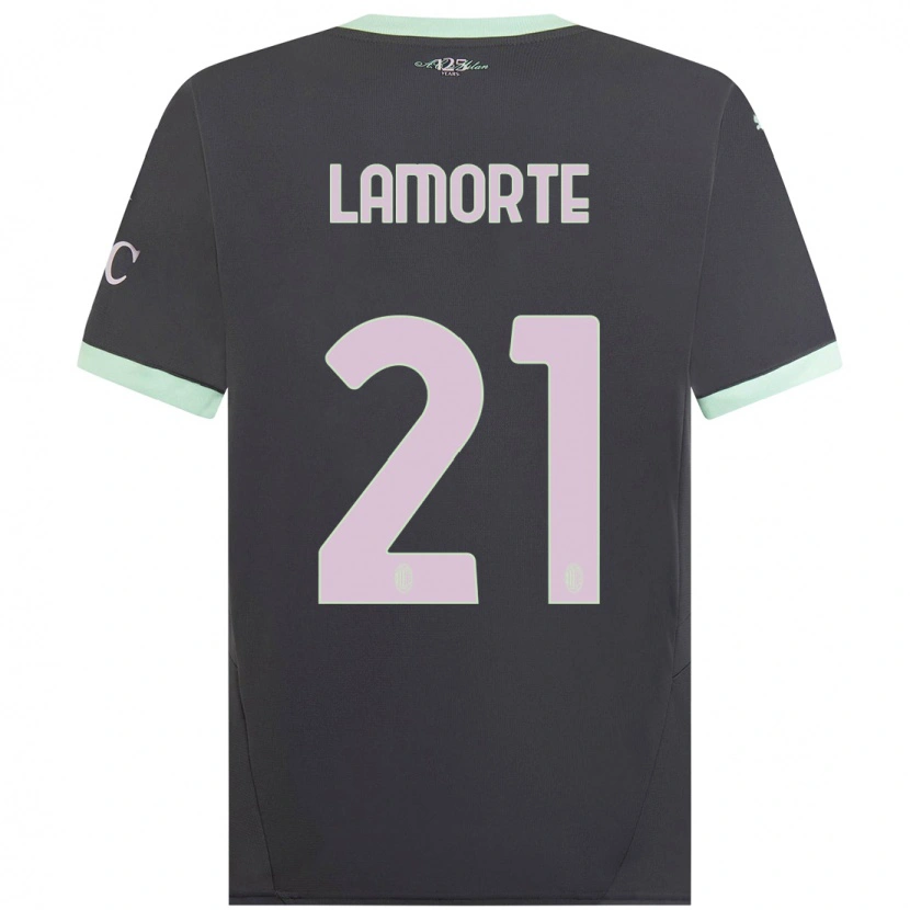 Danxen Kinder Alessandro Lamorte #21 Grau Ausweichtrikot Trikot 2024/25 T-Shirt