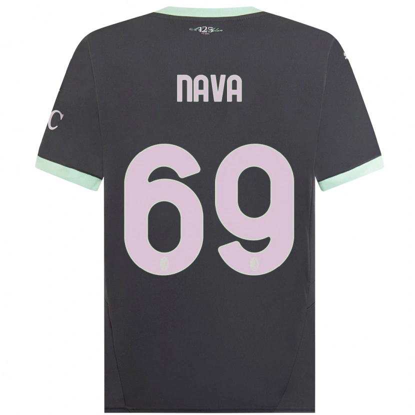 Danxen Kinder Lapo Nava #69 Grau Ausweichtrikot Trikot 2024/25 T-Shirt