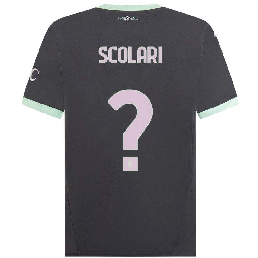 Danxen Kinder Davide Scolari #0 Grau Ausweichtrikot Trikot 2024/25 T-Shirt