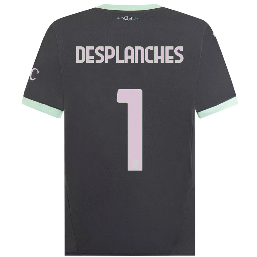 Danxen Kinder Sebastiano Desplanches #1 Grau Ausweichtrikot Trikot 2024/25 T-Shirt