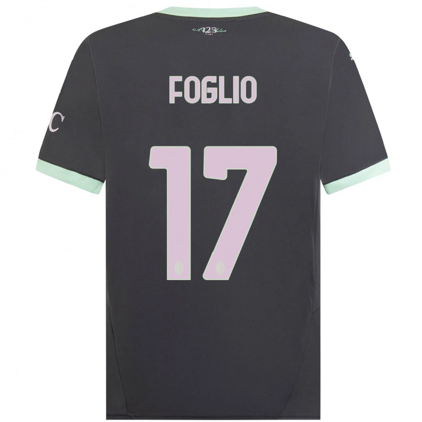 Danxen Kinder Christian Foglio #17 Grau Ausweichtrikot Trikot 2024/25 T-Shirt