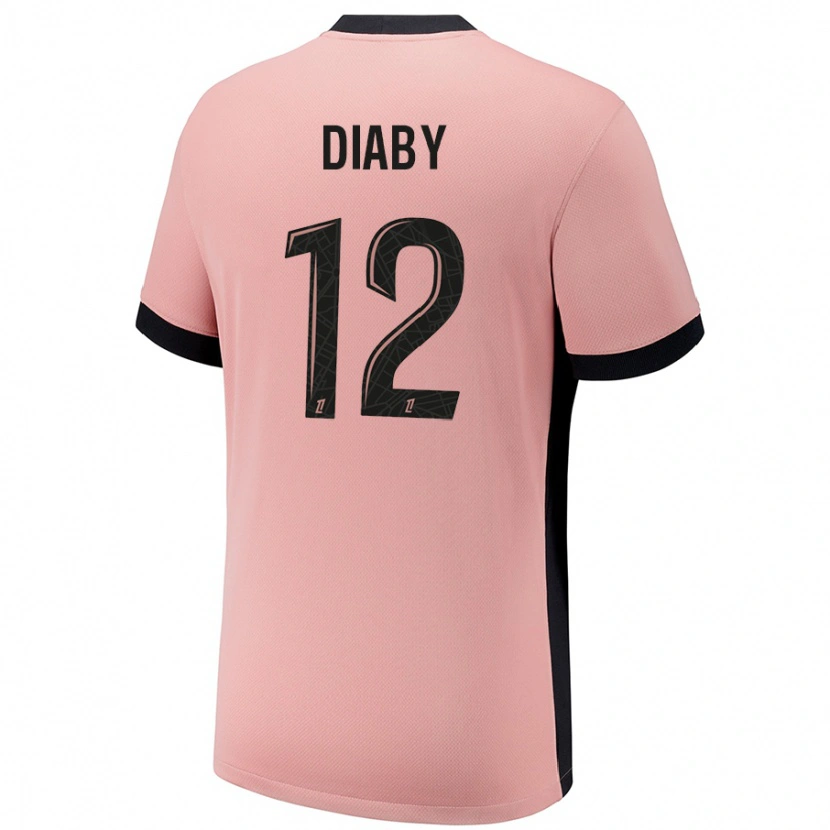 Danxen Kinder Ibrahima Diaby #12 Rostros Ausweichtrikot Trikot 2024/25 T-Shirt