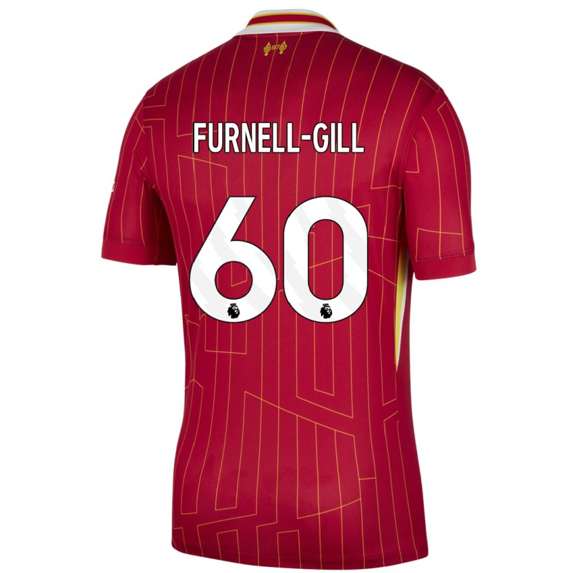 Danxen Herren Luca Furnell-Gill #60 Rot Gelb Weiß Heimtrikot Trikot 2024/25 T-Shirt