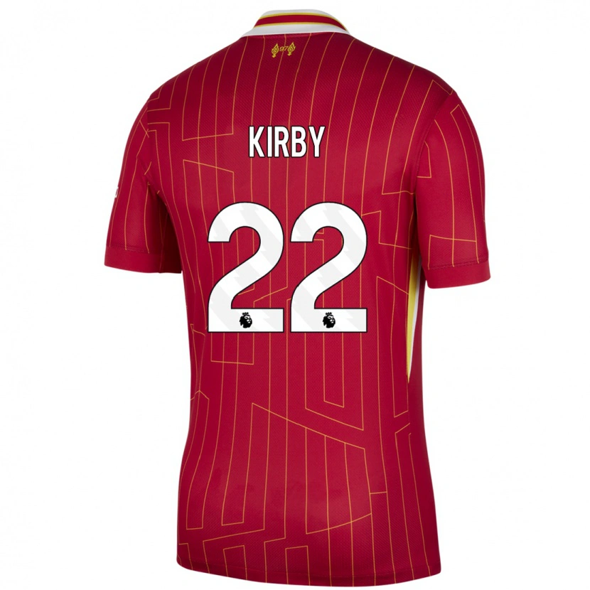 Danxen Herren Faye Kirby #22 Rot Gelb Weiß Heimtrikot Trikot 2024/25 T-Shirt