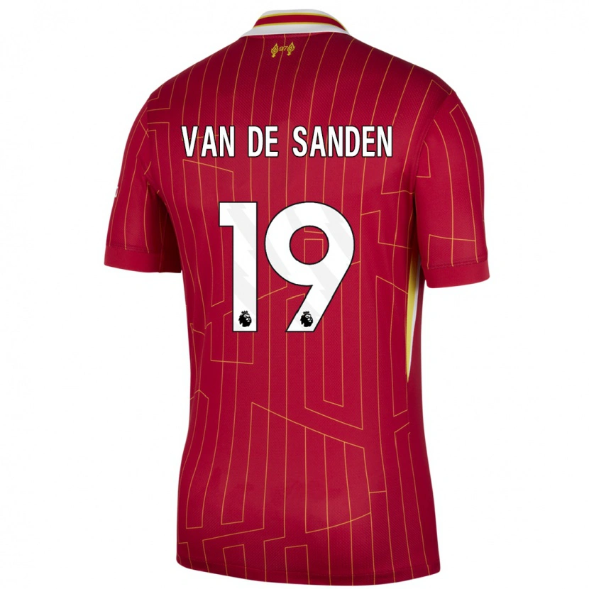 Danxen Herren Shanice Van De Sanden #19 Rot Gelb Weiß Heimtrikot Trikot 2024/25 T-Shirt