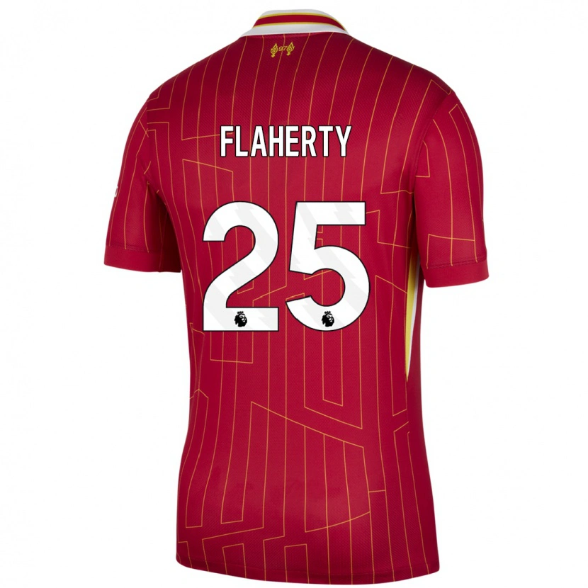 Danxen Herren Gilly Flaherty #25 Rot Gelb Weiß Heimtrikot Trikot 2024/25 T-Shirt