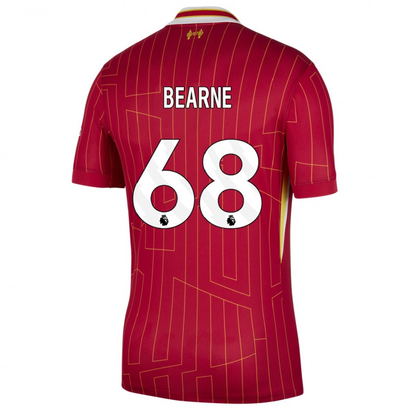Danxen Herren Jack Bearne #68 Rot Gelb Weiß Heimtrikot Trikot 2024/25 T-Shirt