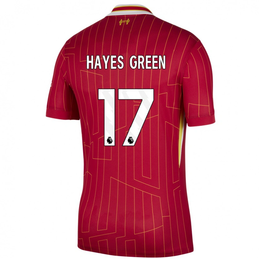 Danxen Herren Charlie Hayes-Green #17 Rot Gelb Weiß Heimtrikot Trikot 2024/25 T-Shirt