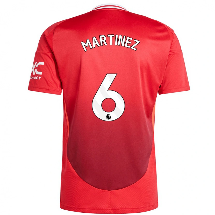Danxen Herren Lisandro Martínez #6 Hellrot Heimtrikot Trikot 2024/25 T-Shirt