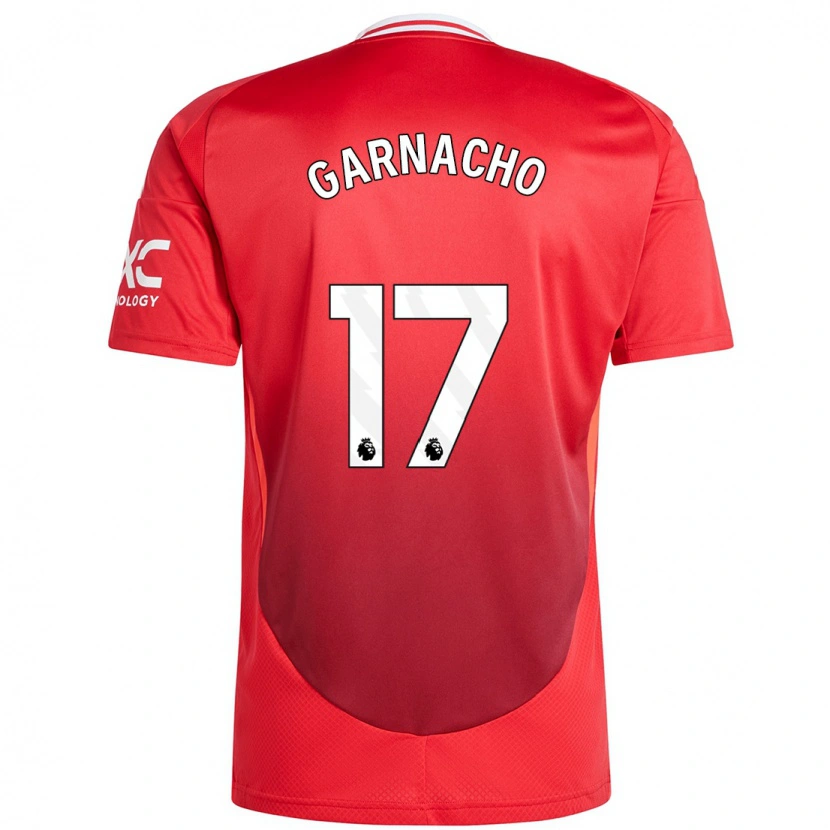 Danxen Herren Alejandro Garnacho #17 Hellrot Heimtrikot Trikot 2024/25 T-Shirt