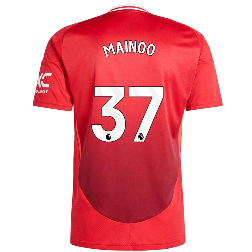 Danxen Herren Kobbie Mainoo #37 Hellrot Heimtrikot Trikot 2024/25 T-Shirt